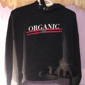 Crop top hoodie sweater
